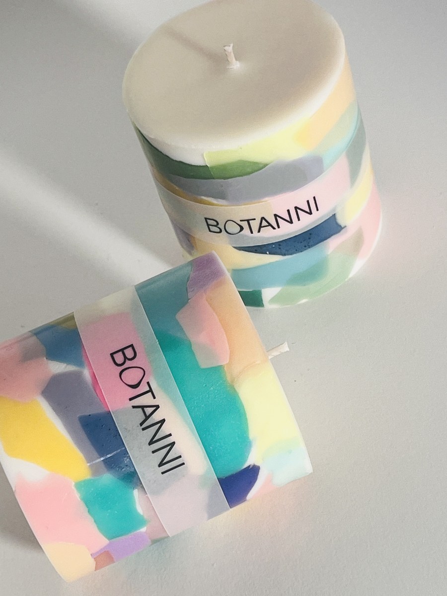 Botanni Kerze, Farbverlauf, Morgenlicht